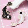 XHBTS Set of 7 Black and White Fish Brooch, Cute