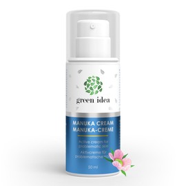 green idea - Manuka Akne Creme - Anti Pickel Creme - Gesichtscreme mit Teebaumöl, Manuka - effiziente Pflege für zu Akne neigende Haut 50 ml