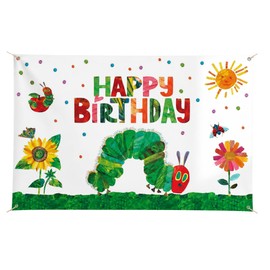 Caterpillar Birthday Decoration Backdrop, Cartoon Caterpillar Party Banner