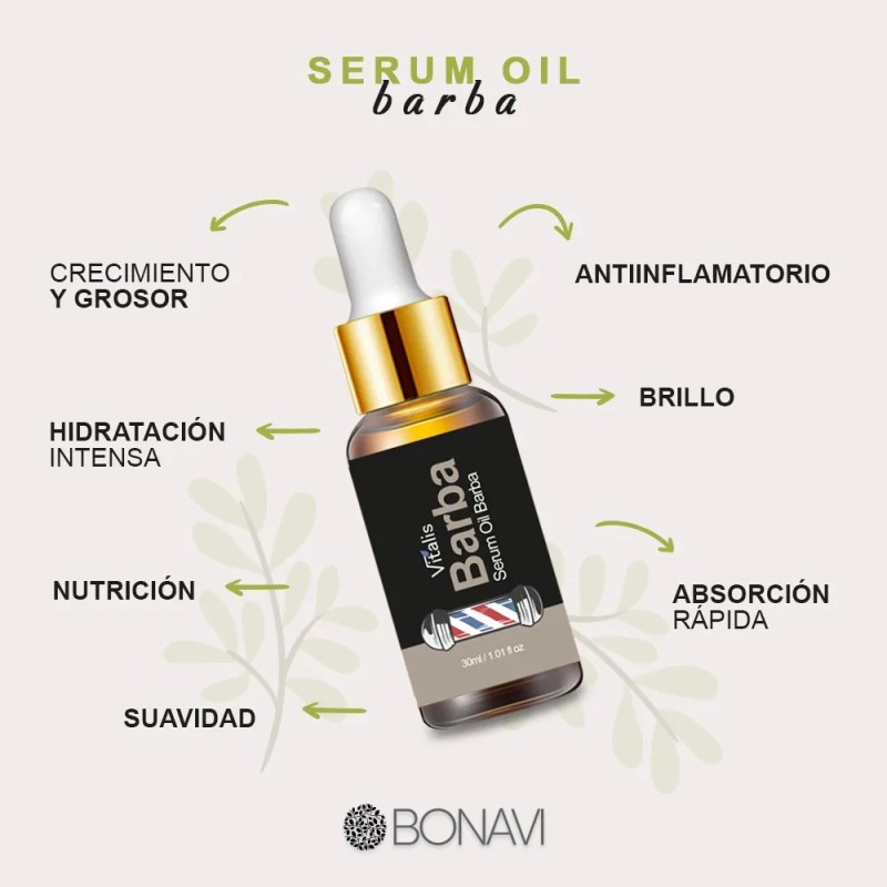 2 Esencia Aceite Para Crecer Barba Bigote Natural 30ml Natural