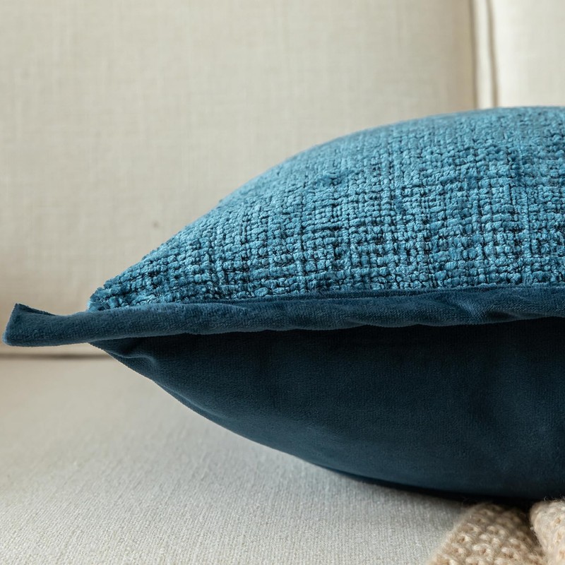 YAERTUN Pack of 2 Chenille Textured Decorative Cushion Covers Accent