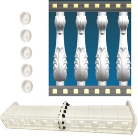 Concrete Balcony Edge Molds, 2PCS 19.69 Inch Balcony Precastline Molds for for Outdoor Decoration