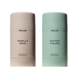 PHLUR Vanilla Skin & Father Figure Deodorant Duo - Natural 48 Hour Odor Protection - Baking Soda Free & Aluminum Free Deodorant with Salicylic Acid, Arrowroot Powder & Tamanu Oil (2 x 1.76 oz)