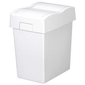 Shinki Synthetic Dragonfly Trash Can Sepa Dust Push, 5 Liters, Antibacterial, Invisible Trash Inside, White Gray, Width 6.3 x Depth 8.7 x Height 10.2 inches (16 x 22 x 26 cm), Made in Japan