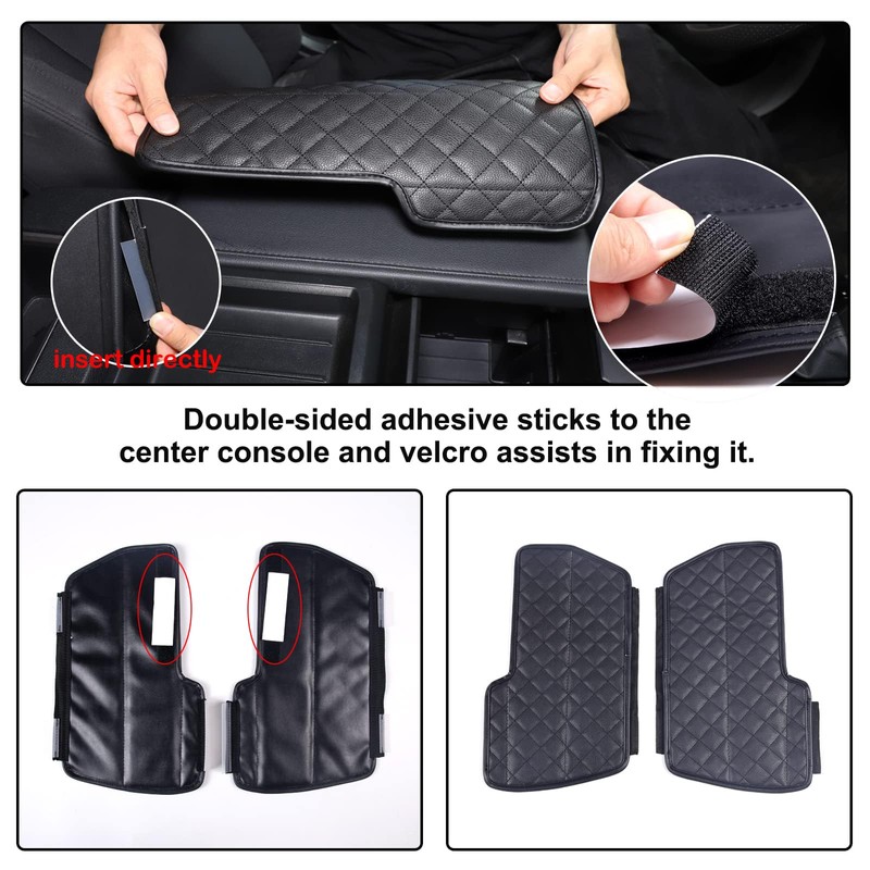 Car Leather Center Console Protector Cover Compatible with Toyota Tundra/Sequoia