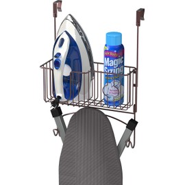 Simple Houseware Over-The-Door/Wall-Mount Ironing Board Holder, Chrome