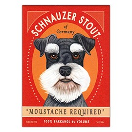 Retro Pets Retro Dogs Refrigerator Magnets - Schnauzer Stout - Vintage Advertising Art