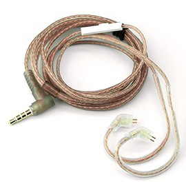 FAAEAL KZ ZST Earphone Upgraded Cable 2 Pin 0.75mm OFC Replacement Detachable Headsets Cable 3.5mm Gold-Plated Replacement Wire for KZ ZSR ED12 ES4 ZS10 AS06 AS10 EDX Headphones(with Mic, B Pin)