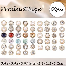 No Sew Invisible Buttons 50 Pack Seamless Pearl Brooches for Women Reusable Detachable Safety Buttons for Dresses Apparel Decorations Blouses Sweaters Shawls Coats Fashion Accessories
