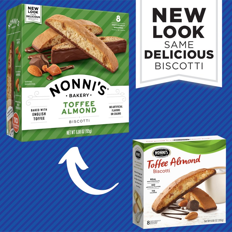 Nonni's, Toffee Almond Biscotti, 6.88 Ounce