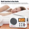 Portable FM/AM Radio & Alarm Clock: Retro Style with LED