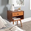Walker Edison Mid Century Modern Wood Nightstand Side Table Bedroom