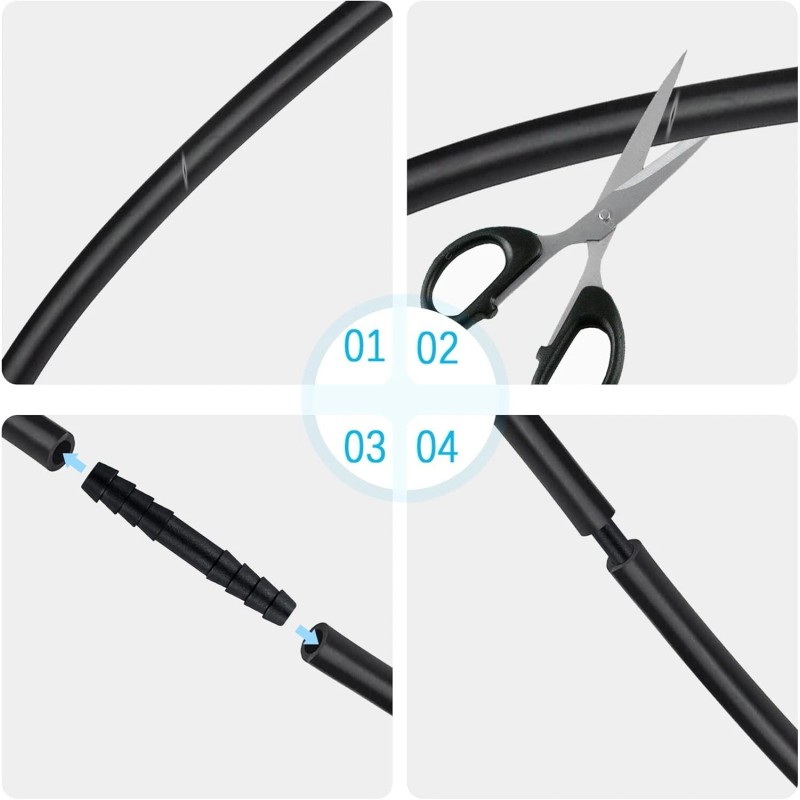 Multipurpose Vacuum Line Kit,6Pcs 5Ft Vacuum Hose Automotive+64P