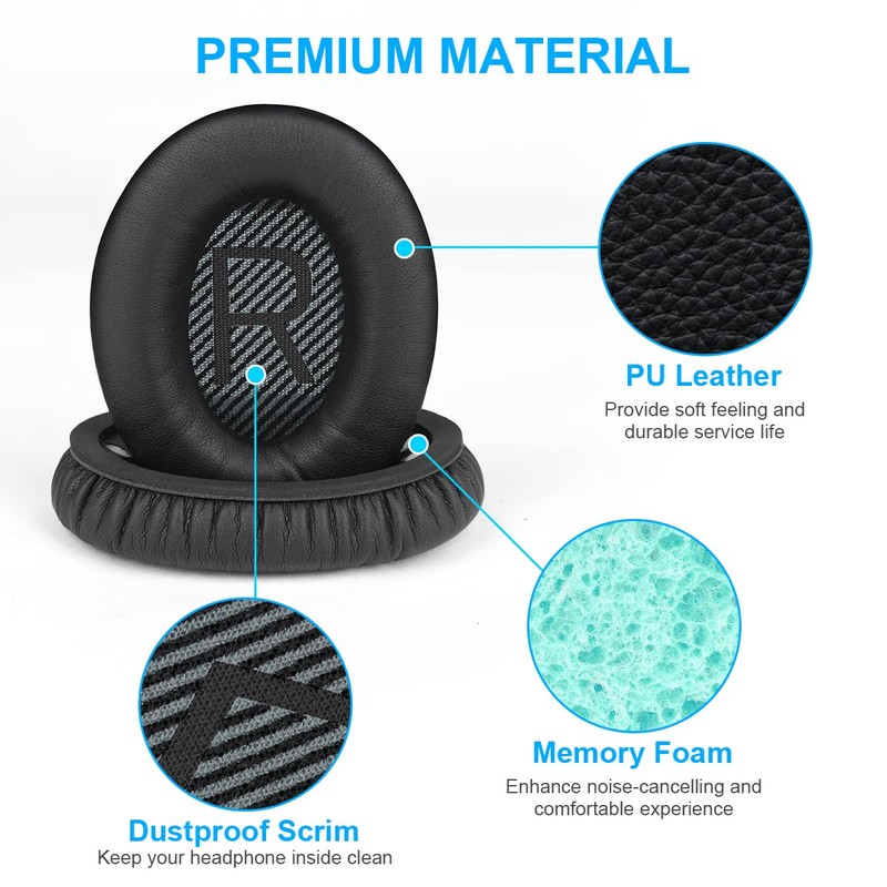 Ainiv Professional Ear Pads Cushions Replacement - 1 Pair Earpads