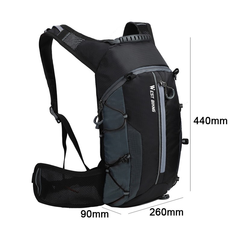 WEST BIKING Waterproof Bicycle Bag Cycle Backpack Breathable 10L Ultralight