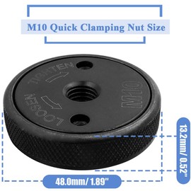 Eyech M10 Thread Angle Grinder Self-Locking Pressure Plate, Quick Release Angle Grinder Flange Nut Clamping Power Chuck Tools