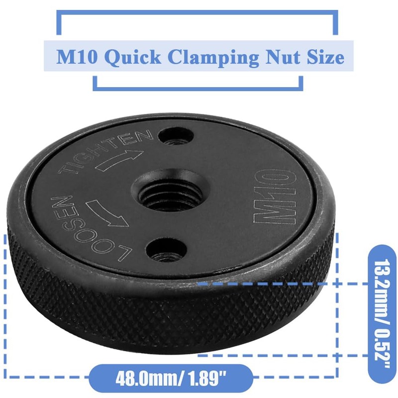 Eyech M10 Thread Angle Grinder Self-Locking Pressure Plate, Quick Release