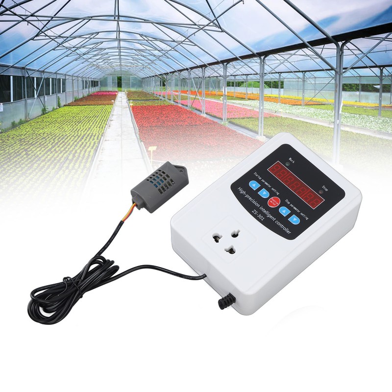 1500W Digital Humidity Controller LCD Display Humidistat Plastic Timing Air