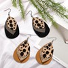 2 Pairs of Leopard Print Earrings, Women's Leopard Earrings, Boho