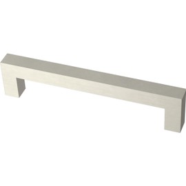 Franklin Brass Simple Modern Square Cabinet Pull, Stainless Steel, 5-1/16 in (128mm) Drawer Handle, 10 Pack, P46646K-SS-B