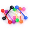 Paula & Fritz® Flexible Acrylic Tongue Bar Bar Straight Barbell,