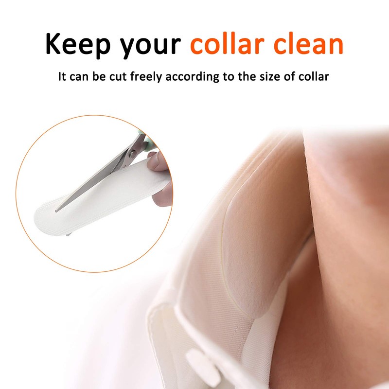 20pcs Collar Sweat Pads Disposable Hat Collar Sweat Stains SelfAdhesive