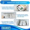 QILERR Tension Rods 28 to 48 Inches 6 Pack Adjustable