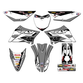 2010-2023 KLX 110 13 Fly Grey Senge Graphics Complete Kit Compatible with Kawasaki