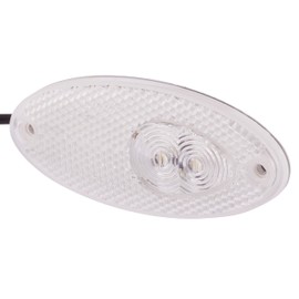 HELLA 964295121 4295 Series Clear LED Side Marker Lamp with Reflex Reflector