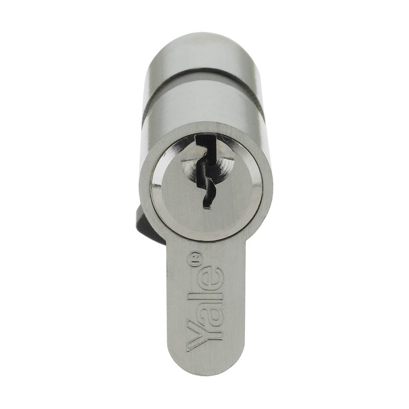 45/55 Nickel Plated Yale Euro Cylinder with 3 x Keys