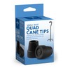 1/2" Tips for Small Base Cane, Black- Box contains 1