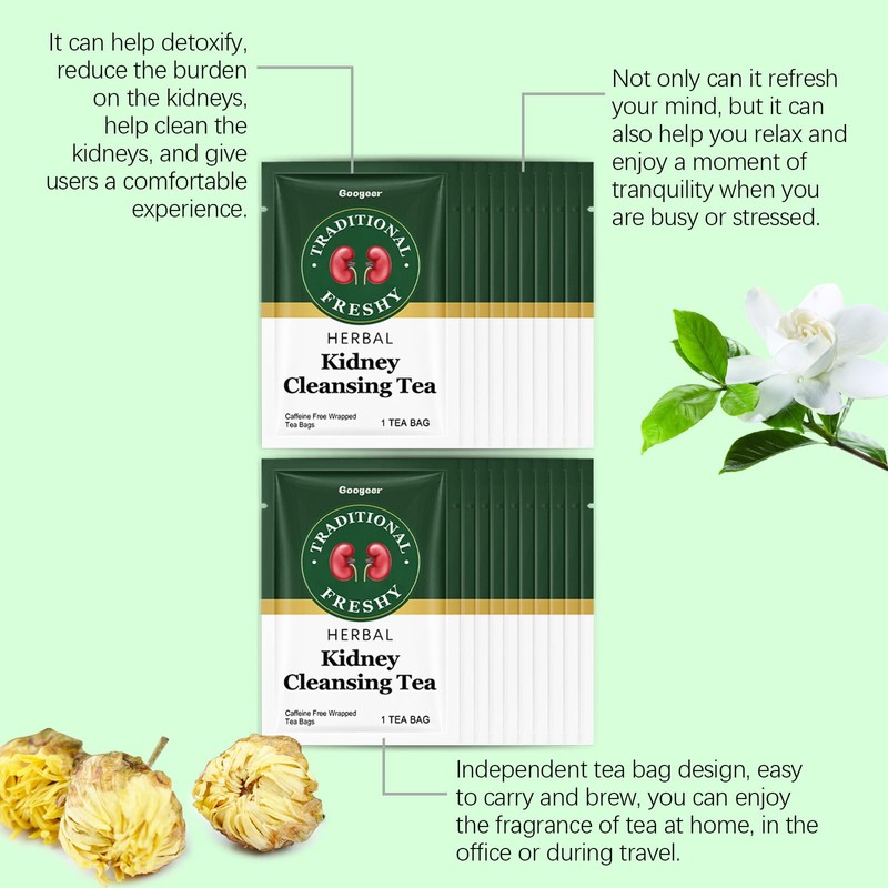 Healthy Organic Kidney Cleansing Tea，Herbal Kidney Cleansing Tea，20 Bags/Box (1BOX)