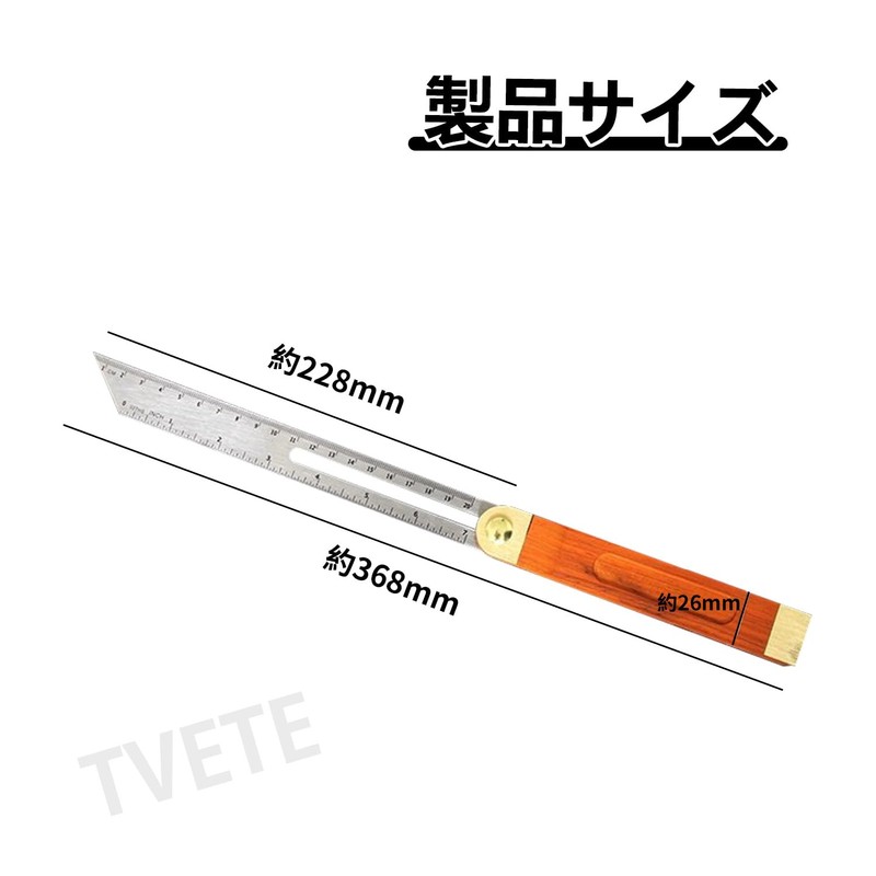TVETE Bevel Angle Finder T Bevel Gauge Angle Protractor T-Ruler