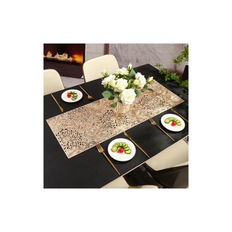 Hosoncovy Decorative Flower Dining Table Runner Table Runner Non-slip Table
