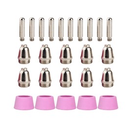 25 pcs Plasma Cutting Torch Consumables Kit Nozzle Electrode Cup fit HITBOX CT-520 CT520 Plasma Cutter