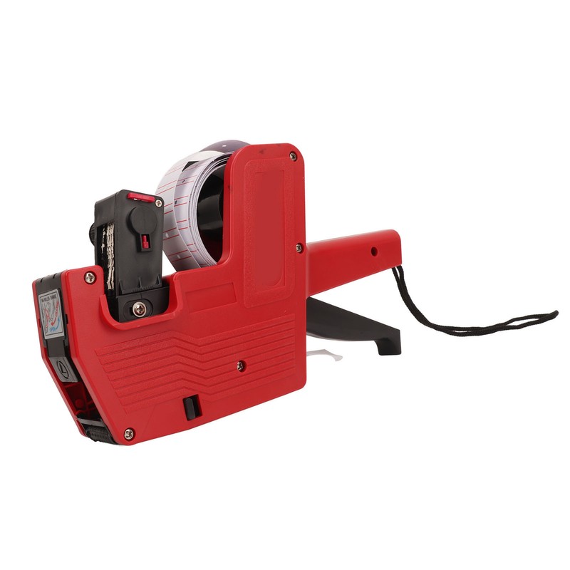 Price Label Gun Small Tag Sticker Maker Machine Red with