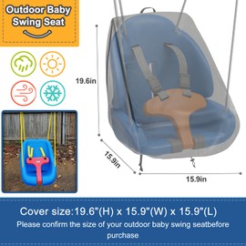 Outdoor Toddler Swing Seat Cover for Baby Swing Seat,Outdoor Baby Swing Cover,Black