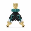 Water Control 2-Way Garden Hose Splitter for Outdoor Faucets –