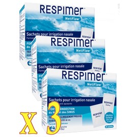 RESPIMER NETIFLOW RECHARGES SACHETS POUR IRRIGATION Nasale - Lot de 3 Boites de 30 Sachets
