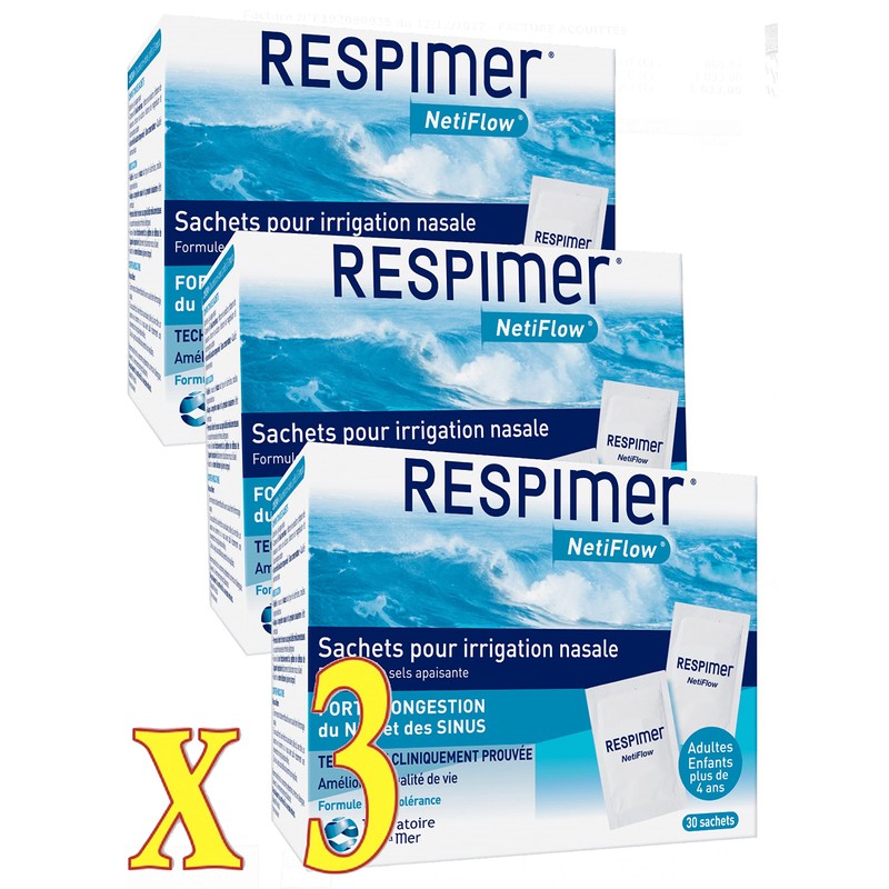 RESPIMER NETIFLOW RECHARGES SACHETS POUR IRRIGATION Nasale - Lot de