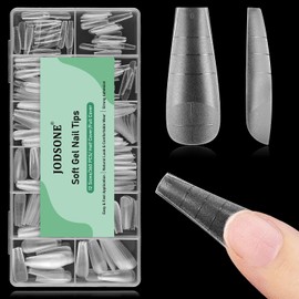 JODSONE Medium Long Square Fake Press on Nails Pre-shape Square Gel for Full Cover Acrylic Full Nail Tips 12 Sizes 360Pcs for DIY Design at Home