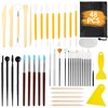 JAMATA 48-Piece Pottery Tool Set, Modelling Tool Set for Pottery