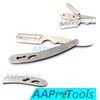 AAPROTOOLS STAINLESS STEEL PROFESSIONAL FOLDING STRAIGHT SHAVING RAZOR, SHAVETTE WITH