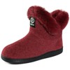GURGER Felt House Boots Women's Plush Lined High Slippers Size