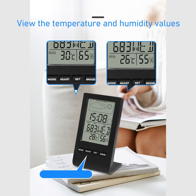 LCD Screen Digital Hygrometer Indoor Thermometer Humidity Gauge Temperature Humidity