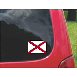 Set (2 PCS) Alabama AL State Flag Decals Stickers Full Color/Weather Proof (5" Tall)