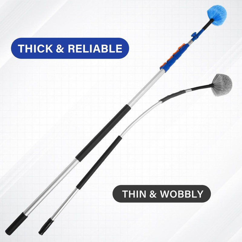 SHINMING 6-24FT Telescoping Extension Pole, Multi-Purpose Extendable Pole with Universal
