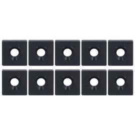 10Pcs Profile End Caps Aluminum Alloy Single Hole Cover Plate for Industrial CNC EquipmentBlack