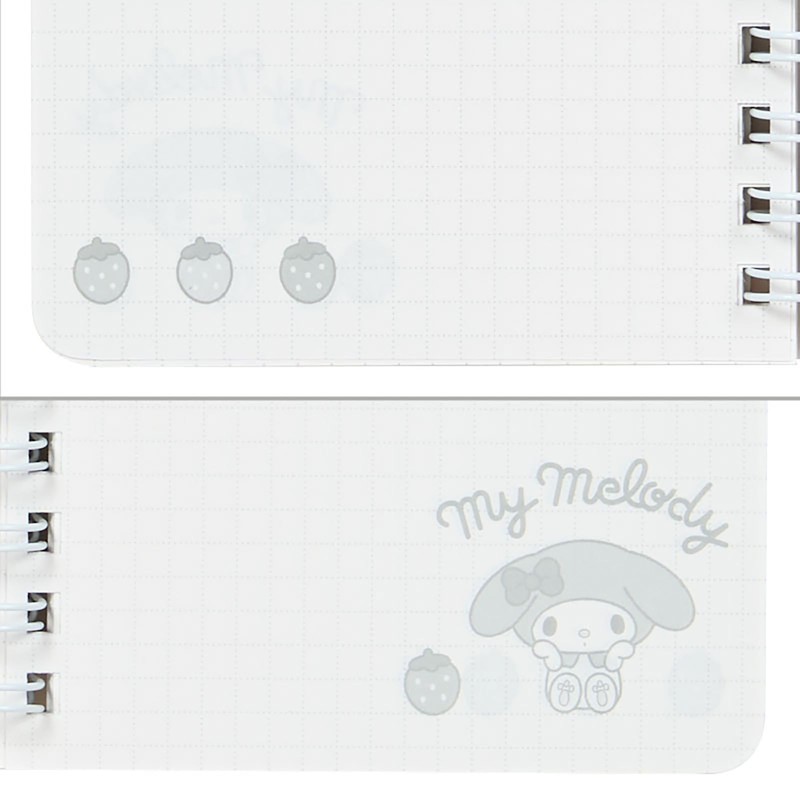Sanrio 430773 My Melody Slim Ring Notebook with Elastic Band