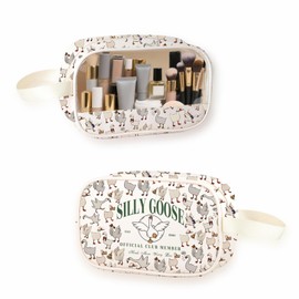 Silly Goose Merch Inspire Clear Makeup Bag Kawaii Goose Lover Gift Cartoon Animal Clear Travel Toiletry Bag (Silly Goose C-Makeup CA)